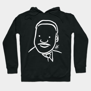 MLK Portrait (design also available in black and with quotes) Hoodie